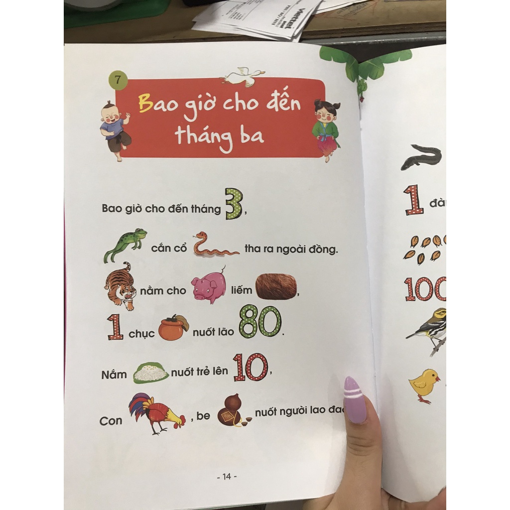 Sách Đồng dao tư duy hình ảnh cho bé tập nói tập đọc