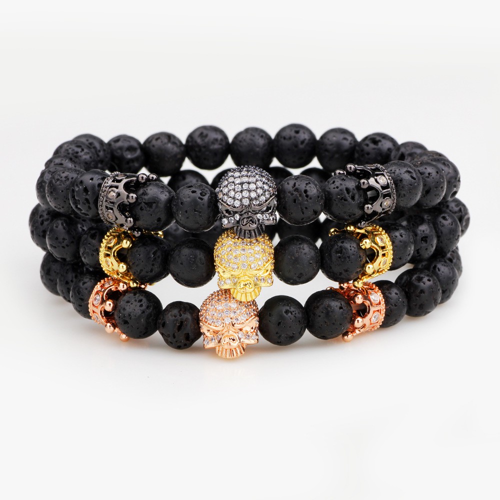 Vòng Tay Đá Núi Lửa Luân Xa Năng Lượng Mới | BigBuy360 - bigbuy360.vn