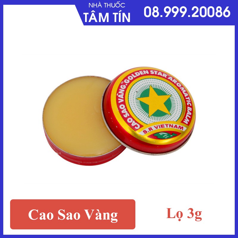 [CHÍNH HÃNG ] Cao Sao Vàng ( Dầu Cù Là) Dược TW3 -  3gr