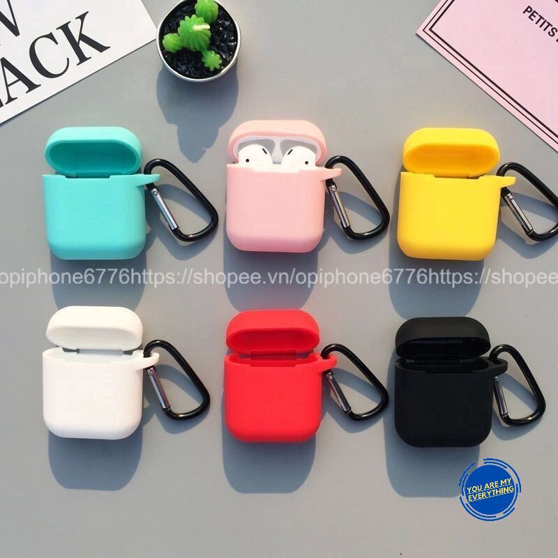 Túi đựng Airpods 1 &amp; 2 Trơn nhựa dẻo chống va đập