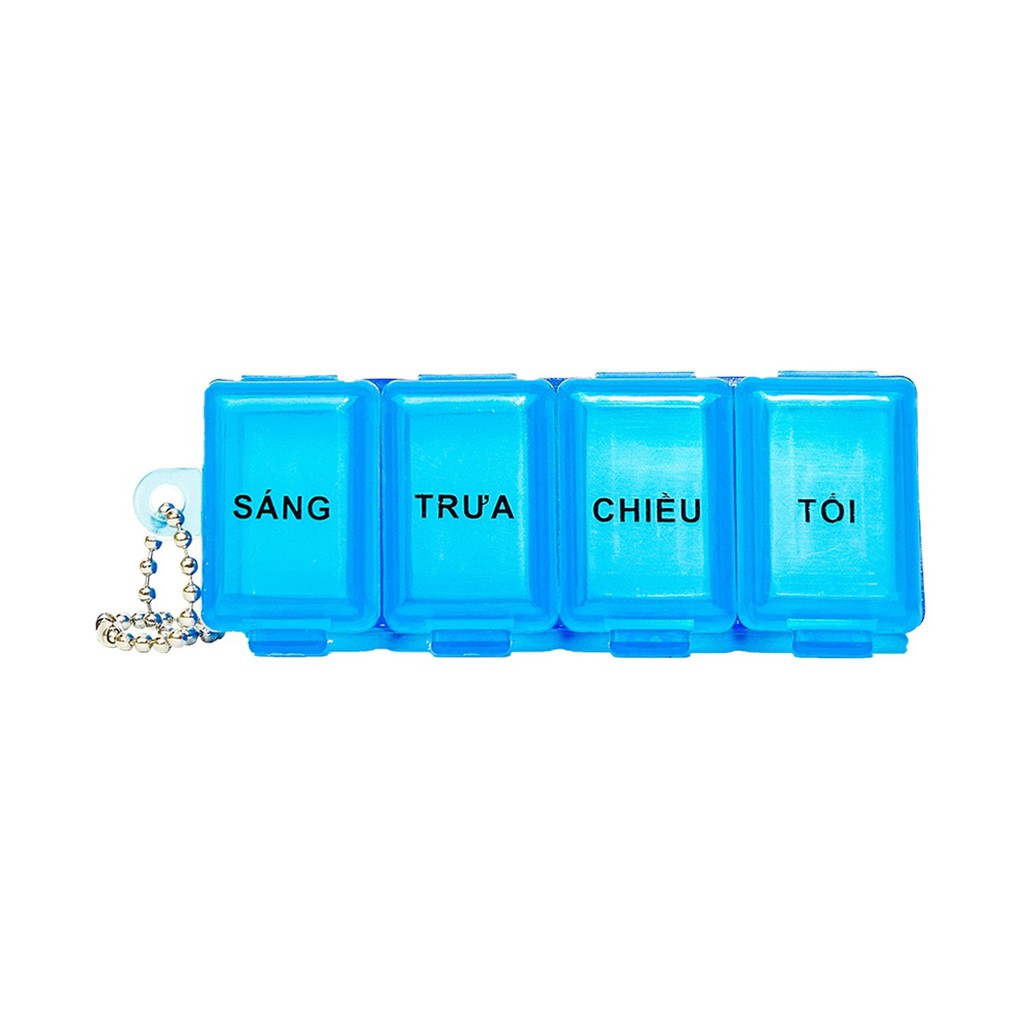 Hộp chia thuốc 4 ngăn. hộp đựng thuốc sáng, trưa, chiều tối, khay đựng thuốc liều