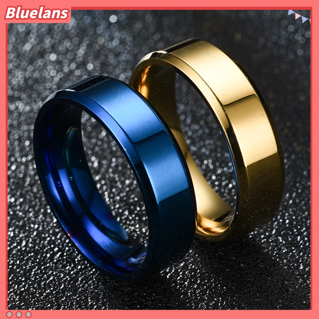 Nhẫn bằng thép không gỉ thiết kế đơn giản thời trang cá tính cho nam