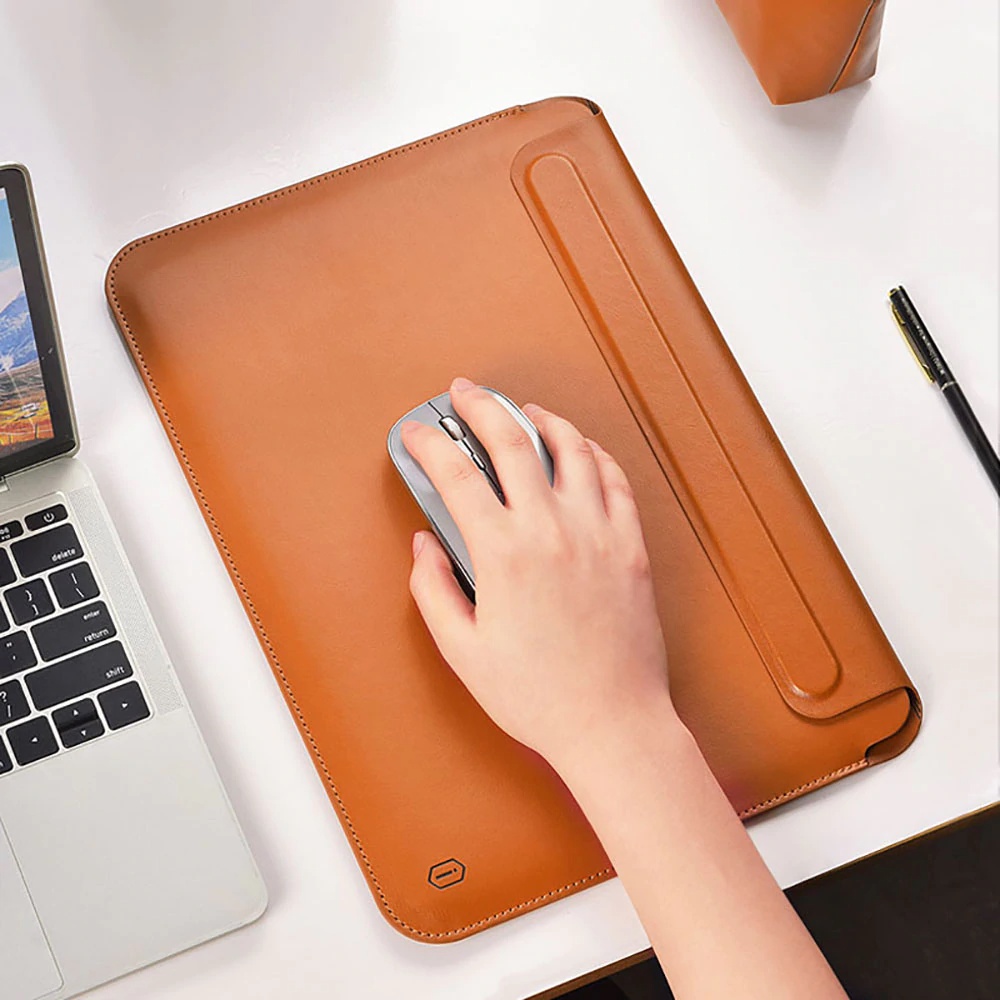 Túi da Macbook/Surface Wiwu Skin Pro II. Bao da macbook mỏng nhẹ, chống sốc, chống nước