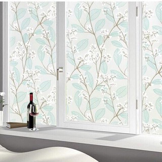 Combo 5m decal dán kính mẫu hoa lá xanh