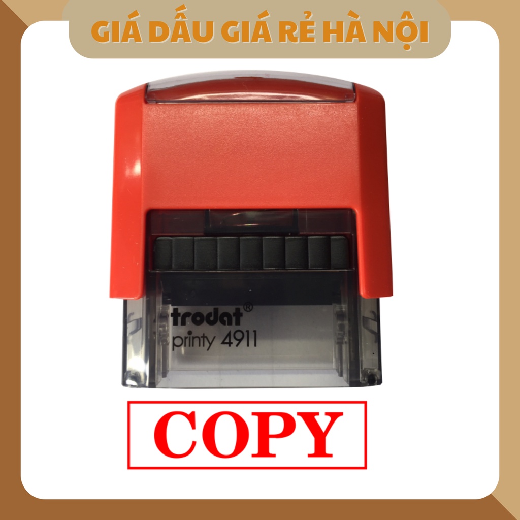 Khắc Con Dấu, Dấu Mộc Copy Trodat Printy 4911 Màu Mực Đỏ Liền Rõ Nét, Hàng Nhập Khẩu Chính Hãng