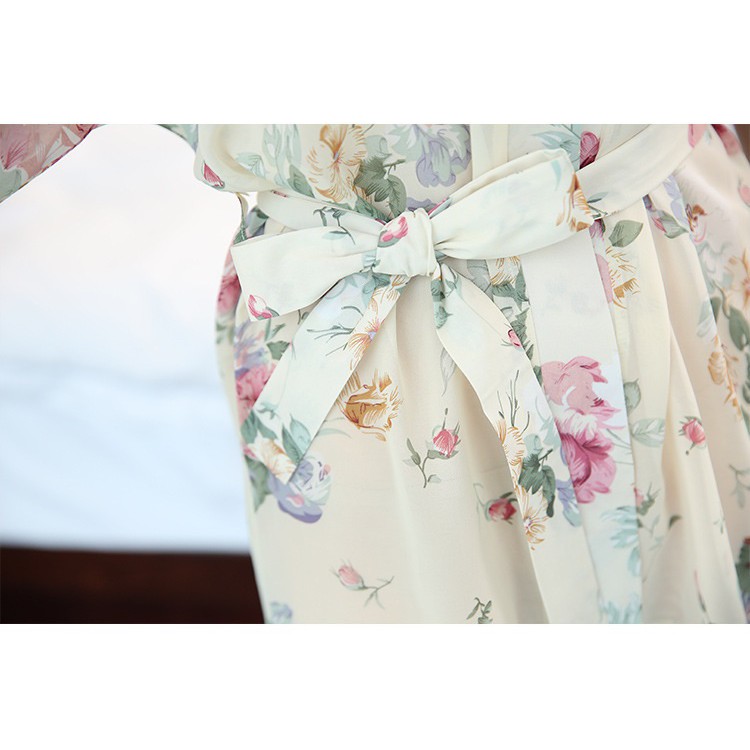 Áo choàng ngủ sexy phối hoa kèm chip cao cấp 3 màu | BigBuy360 - bigbuy360.vn