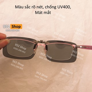 Kính râm kẹp cận thị form vuông