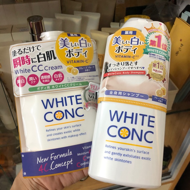 Sữa tắm, dưỡng thể White ConC