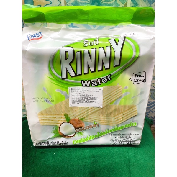 Bánh Xốp Kem Sữa Rinny Wafer Thái Lan 570g