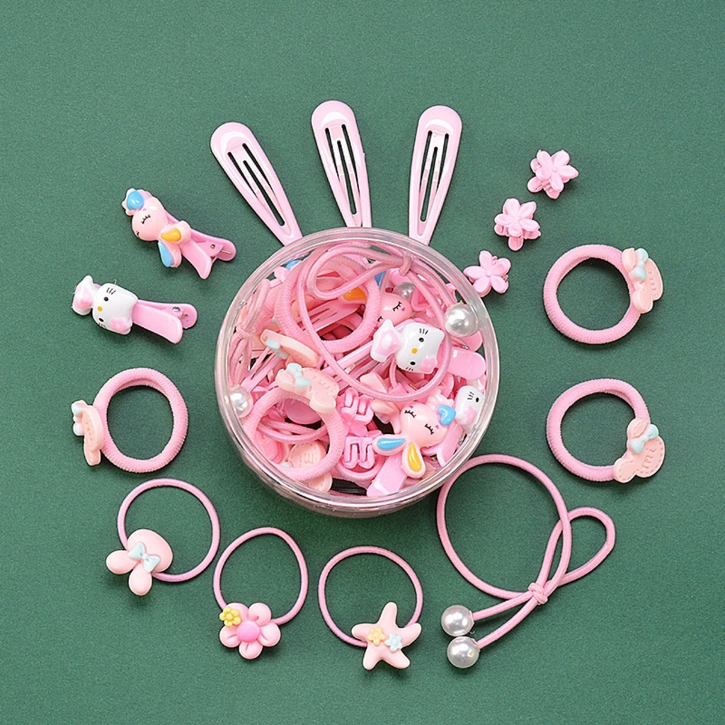 Nơ kẹp tóc cho bé, dây thun buộc tóc 50 chi tiết xinh xăn cho bé yêu