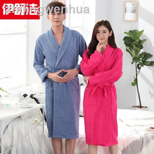 Áo Choàng Tắm Chất Liệu Cotton Thấm Hút Mồ Hôi Dành Cho Người Lớn