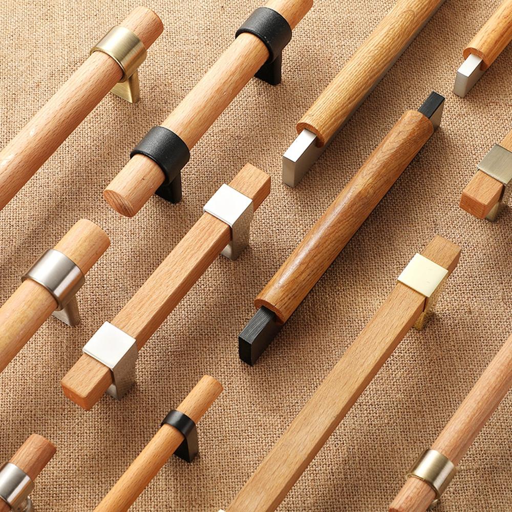 Tay Cầm Nội Thất Trang Trí Nội Thất|Tay Nắm Cửa Tủ Quần Áo Bằng Gỗ 96mm