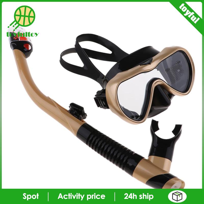 Bộ Mặt Nạ Lặn + Ống Thở Chống Sương Mù Màu Xanh Dương