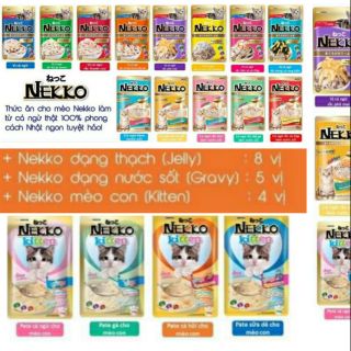 Nekko ba tê pate thái lan 1 gói 70g súp sốt xốt mèo