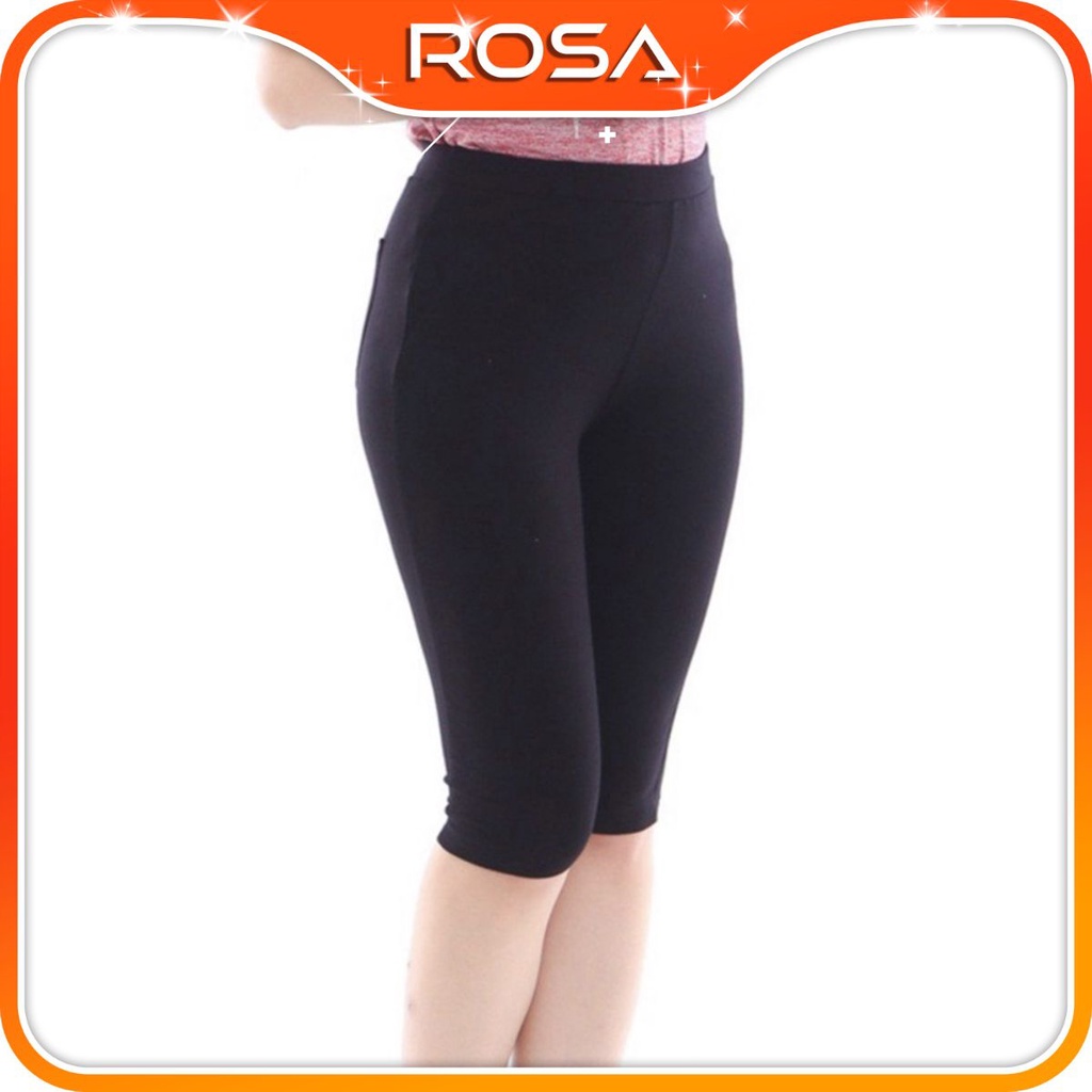Quần legging ngố nâng mông có bigsize cá tính năng động phù hợp tập gym yoga ROSA BOUTIQUE
