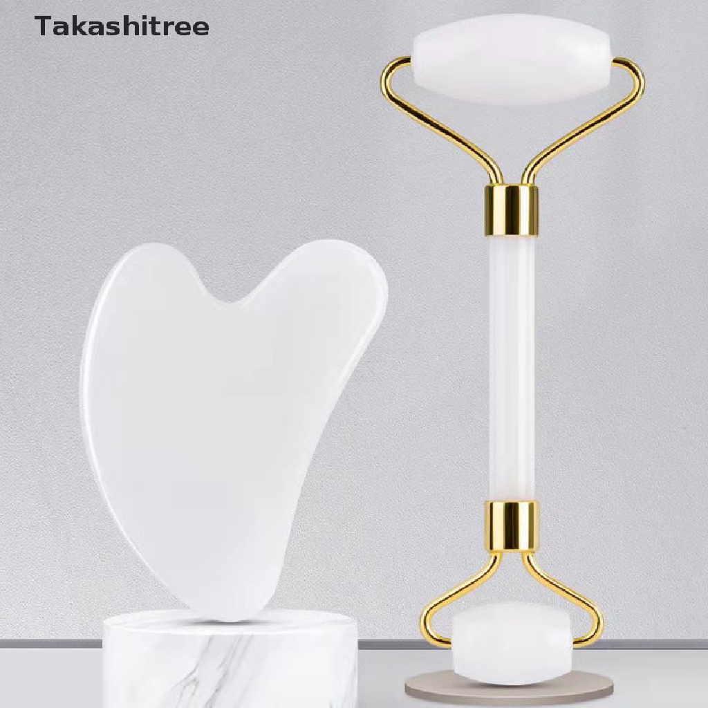 Cây lăn + tấm cạo mát xa mặt chống lão hóa bằng ngọc bích có bán lẻ