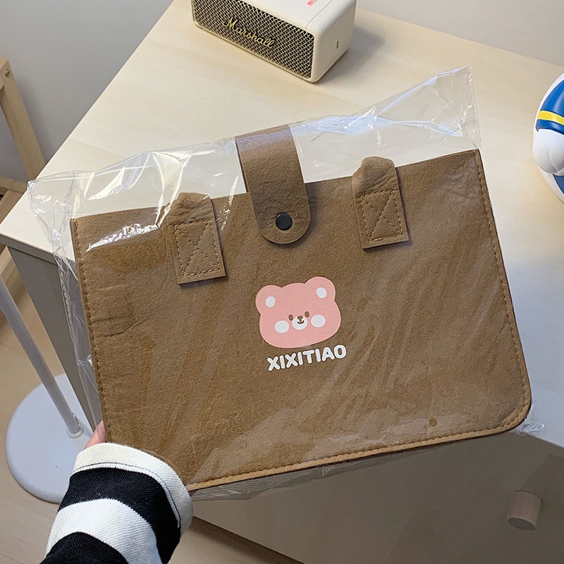 Oeteo Túi Xách Tay Cắm Trại Bằng Vải Hình Gấu Cho Nữ