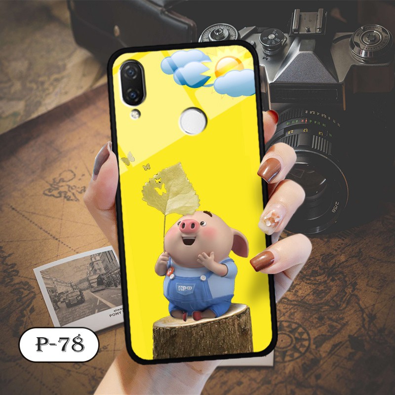 Ốp kính in hình cute Huawei Nova 3e