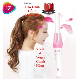 Máy uốn tóc xoăn xoay tự động 360 vivid & vogue, máy làm tóc uốn xoăn tự động