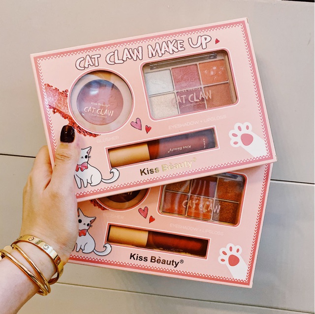 (BTD3) Bộ Trang Điểm 3in1 Cat Claw Gồm Phấn Má + Phấn Mắt + Son Kem Của Kiss Beauty Hàng Nội Địa Trung | BigBuy360 - bigbuy360.vn