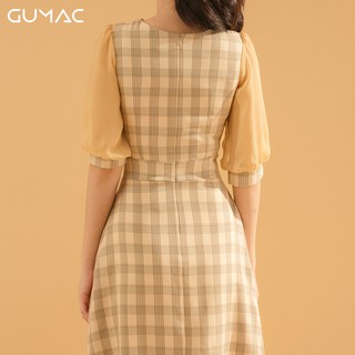 Đầm caro nơ chéo DA754 GUMAC