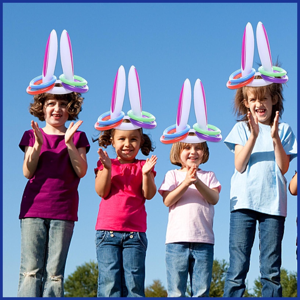 Đồ Chơi Ném Vòng Hình Tai Thỏ Bơm Hơi Độc Đáo