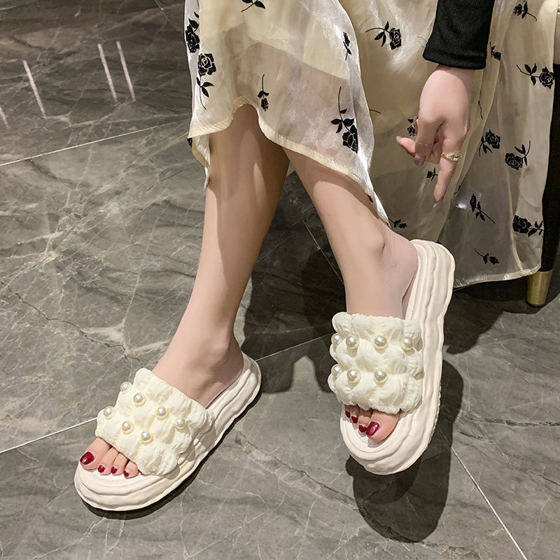 Dép Sandal Đế Dày Phong Cách Hàn Quốc Thoải Mái Thời Trang Đi Biển Hàng Mới