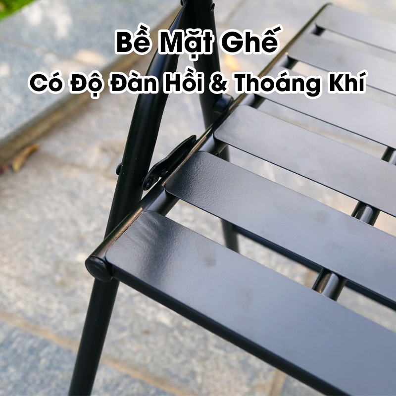 Ghế gấp gọn tựa lưng, ghế sắt gấp gọn văn phòng phủ sơn tĩnh điện hàng việt nam xuất khẩu noithatcaocap86