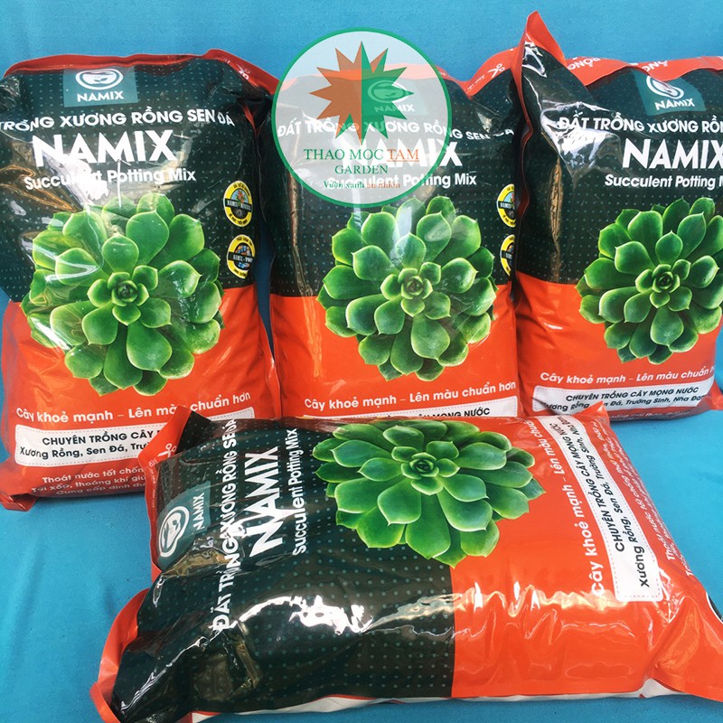 Đất trồng Sen đá Namix (Succulents Potting Mix) - Chuyên trồng cây mọng nước như Xương rồng, sen đá, nha đam...