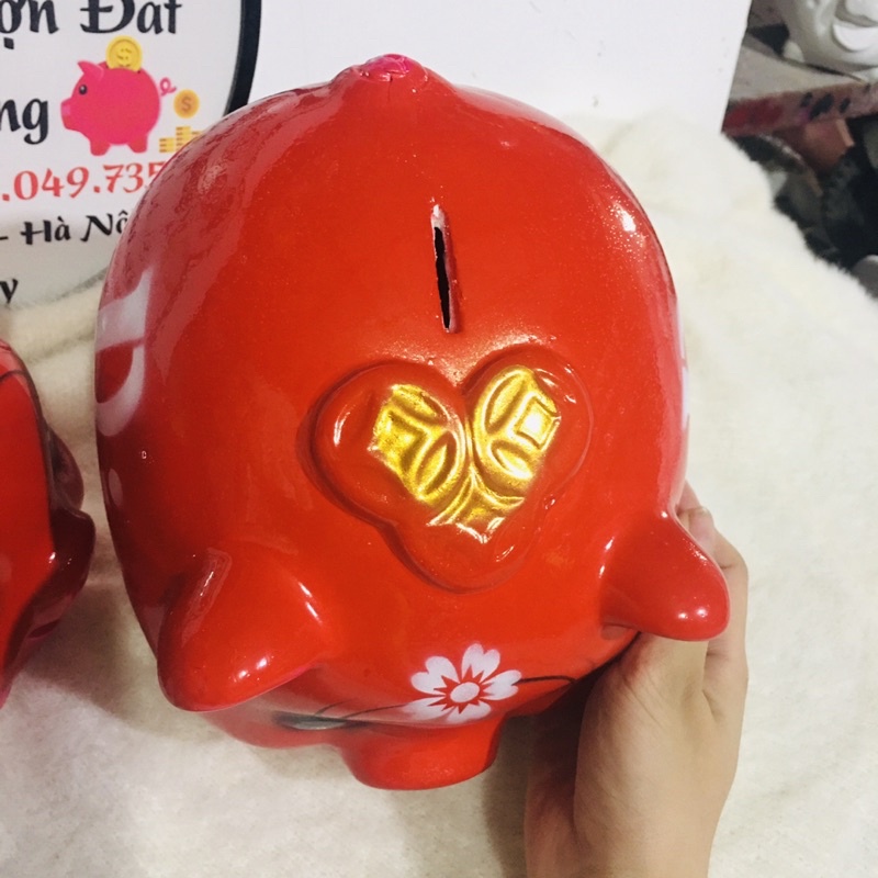 Lợn /Heo đất sz to Ảnh+Video thật] /Heo bỏ ống /lợn tiết kiệm pi/size to/ly