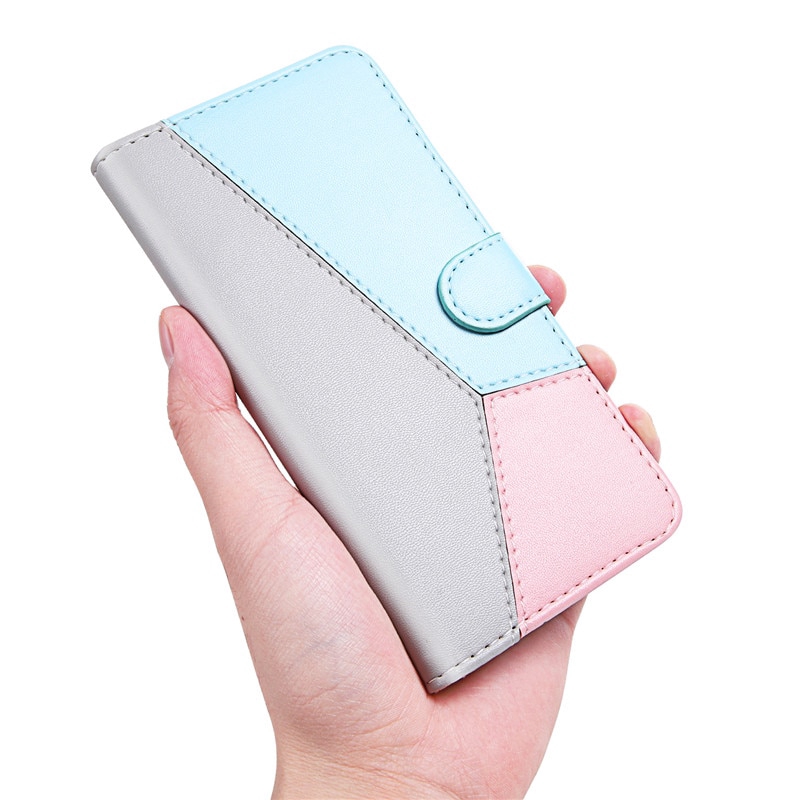 Fashion Colors Leather Flip Cover For Samsung Galaxy S10 Plus S 10 10Plus S9 S8 Note10 Plus S7 A6 Plus A7 2018 A70 A50s A30 Case