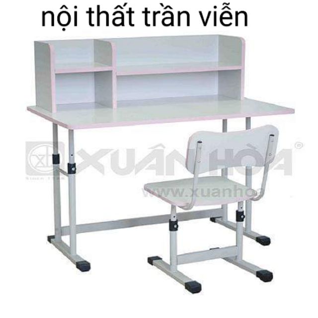 Bàn ghế học sinh liền giá sách - bàn ghế học sinh xuân hòa - BHS-13-07 | BigBuy360 - bigbuy360.vn