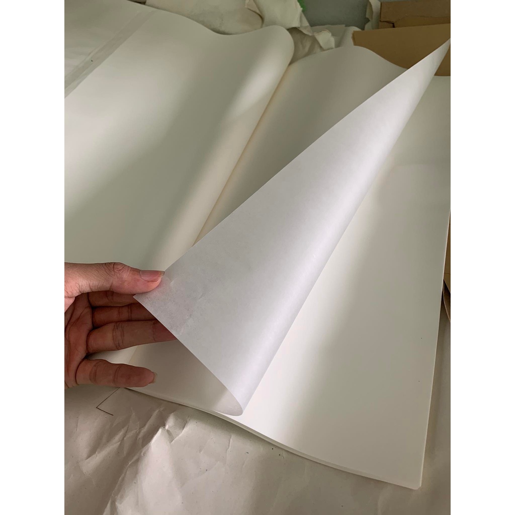 Set 50 tờ giấy nến cao cấp lót khuôn nướng bánh khổ 40 x 60 cm