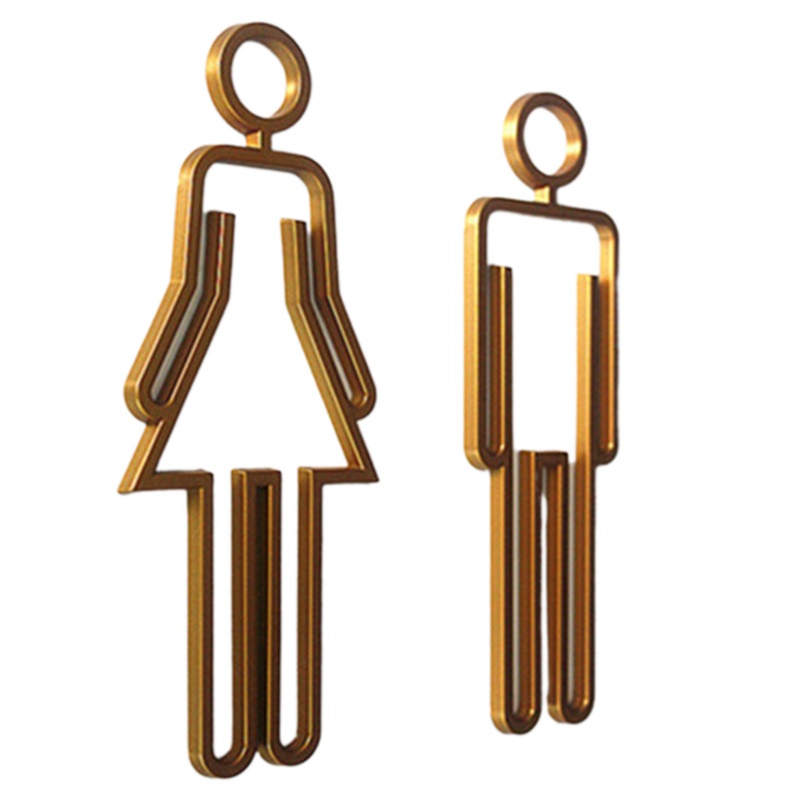 Sticker Dán Cửa Nhà Vệ Sinh Bằng Acrylic Hình Biển Hiệu Nam &amp; Nữ