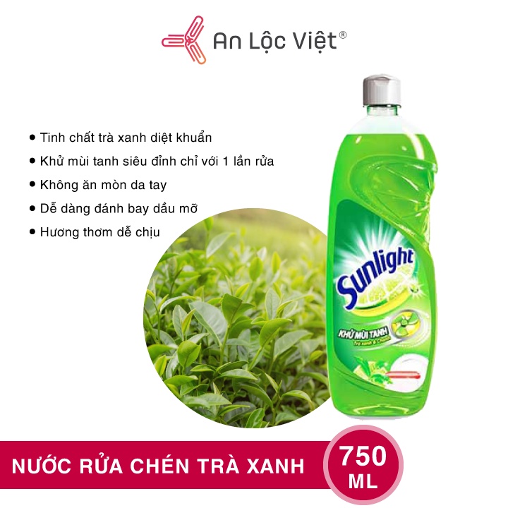 Nước rửa chén Sunlight hương chanh - Thiên nhiên - Trà xanh