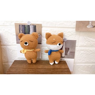 Móc khoá thú lười bằng len handmade