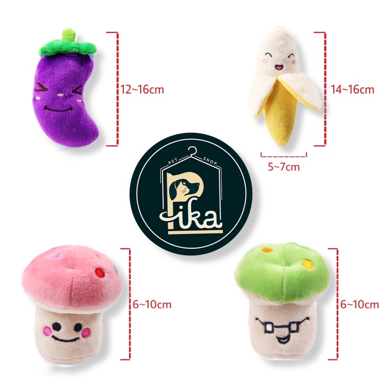 Đồ chơi cho thú cưng, chó, mèo, đồ chơi nhồi bông phát ra âm thanh kích thích thú cưng- Pika Petshop