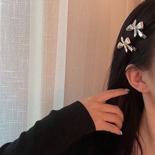 [Mã SRMA4649 giảm 50% tối đa 20k đơn 0Đ] Kẹp tóc cặp tóc nơ bạc Doris Accessories (Màu Bạc)
