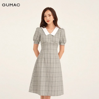 Đầm ôm nữ gumac nhún ngực tay ngắn màu xám, đủ size db110