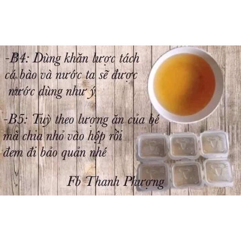 Cá bào tảo bẹ nấu nước dùng dashi ăn dặm