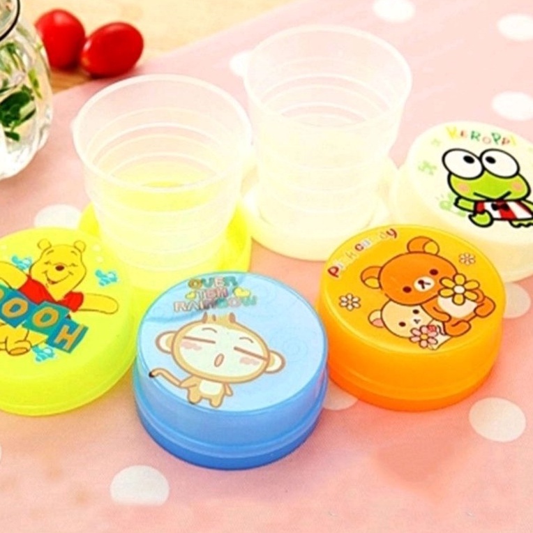 Cốc nước gấp gọn xinh xắn có nắp đậy mang đi du lịch tiện lợi - AZ1688