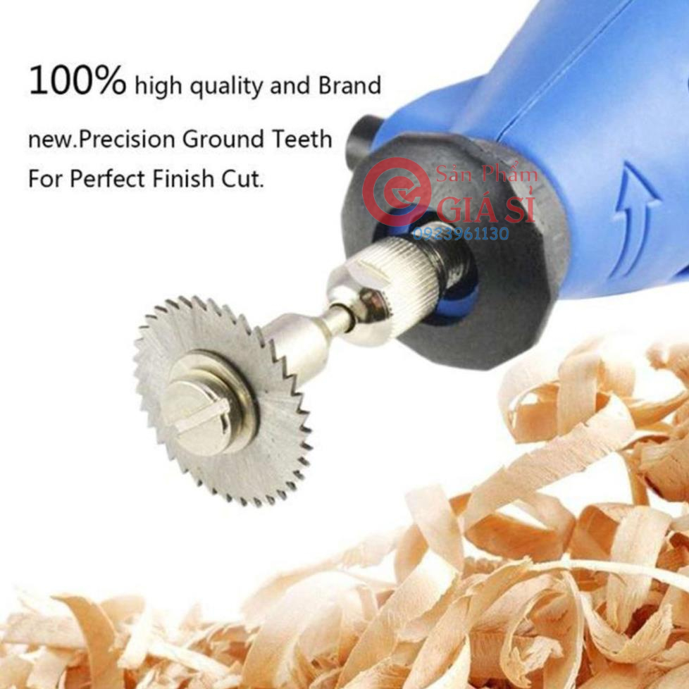 lưỡi cắt gỗ mini cho máy khoan - đĩa cắt gỗ mini (6 đĩa cắt + 2 trục) ❤️freeship❤️