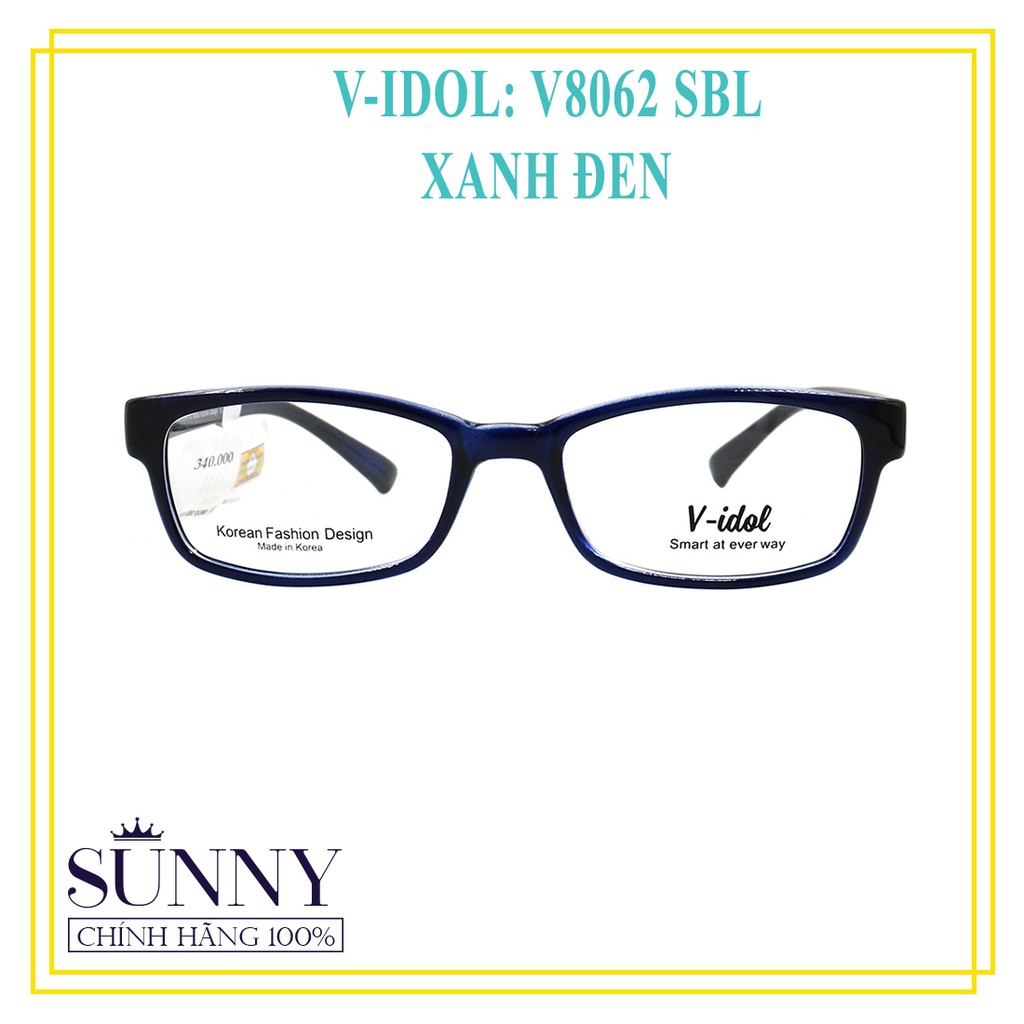 Gọng kính nam nữ chính hãng Vidol V8062 SBL - kèm tem thẻ bảo hành toàn quốc