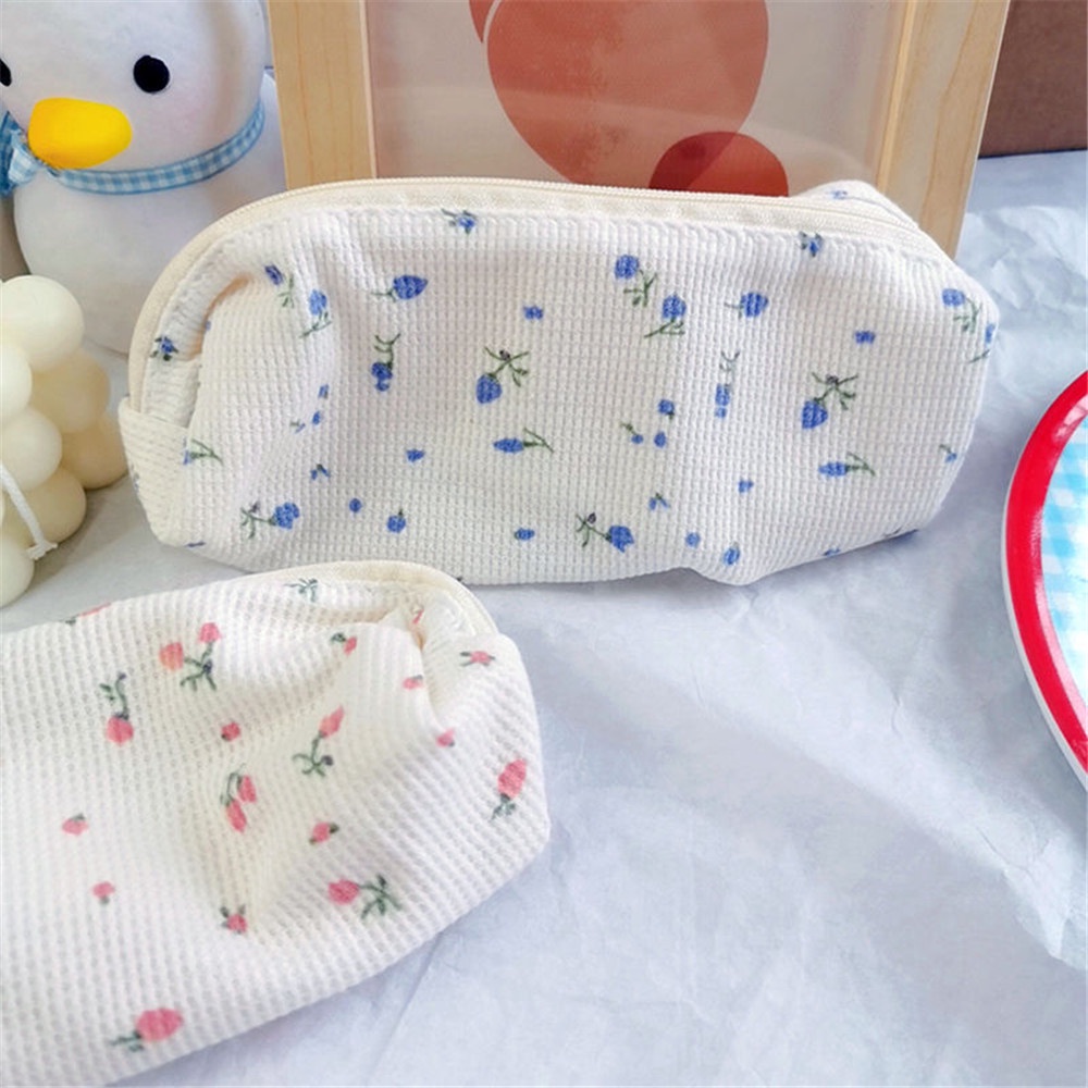 Túi Đựng Bút Chì In Hoa Đơn Giản Dễ Thương Cho Học Sinh/Văn Phòng