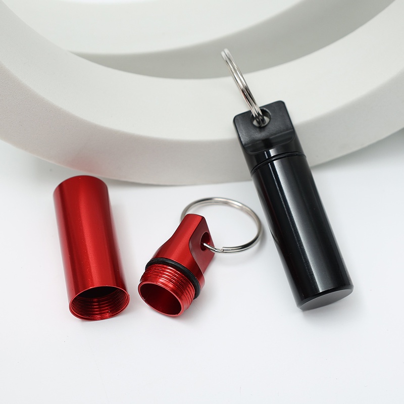 Hộp Đựng Thuốc Bằng Hợp Kim Nhôm Đầu Phẳng Chống Thấm Nước Có Nắp Đậy Tiện Dụng