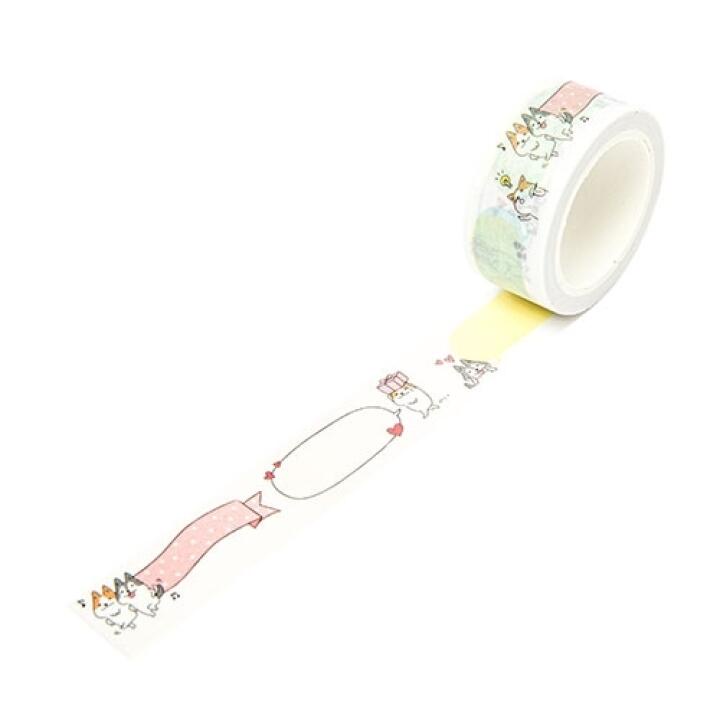 Băng Keo Dán Trang Trí ARTBOX 20mm Hàn Quốc Họa Tiết Chú Chó Shiba &amp; Ski Dễ Thương