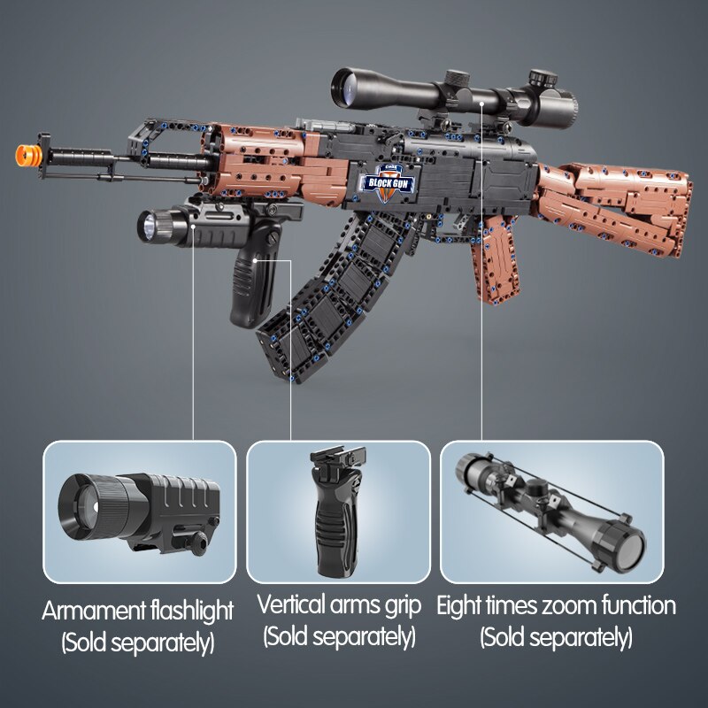 Đồ chơi Lắp ráp Mô hình Cada C61009 SWAT Military WW2 Weapon AK47