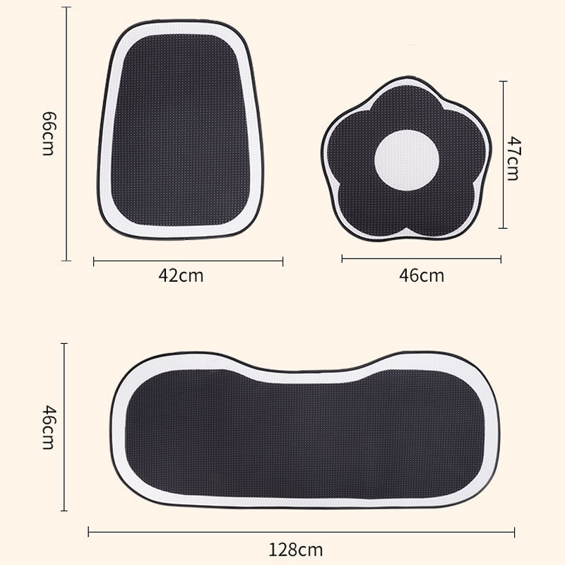 Bộ Đệm Lót Ghế Bốn Mùa Thông Dụng Ba Món Bằng Lụa Lạnh Thoáng Khí Thông Dụng Cho Xe Hơi