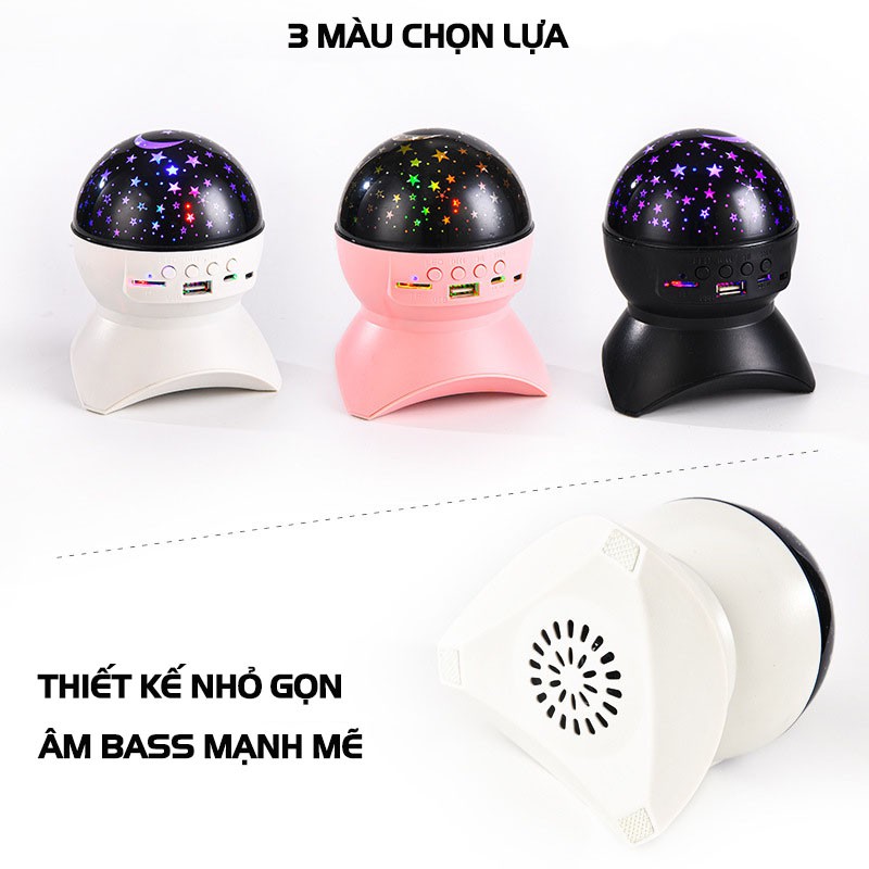 Loa Bluetooth Không Dây - Loa Bluetooth Mini Kết Nối Xa 10m, Tích Hợp Đèn Led,Âm Bass Mạnh Mẽ, Hỗ Trợ Cắm Thẻ Nhớ Và USB