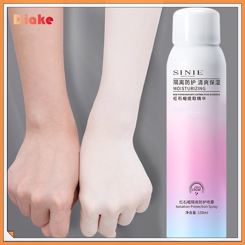 Chai xịt chống nắng DIAKE chống thấm nước chống mồ hôi làm trắng da mặt và cơ thể 150ml